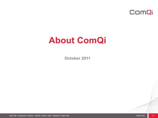 0 About ComQi October 2011 