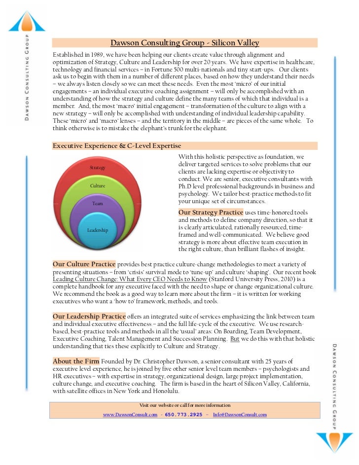 about dawson consulting group 2012