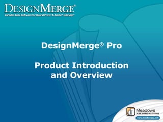 DesignMerge ®  Pro Product Introduction and Overview 
