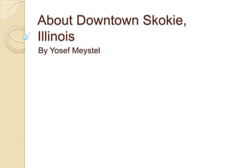 About Downtown Skokie,
Illinois
By Yosef Meystel

 