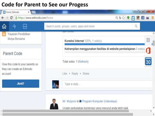 Code for Parent to See our Progess
 
