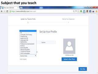 Subject that you teach
 