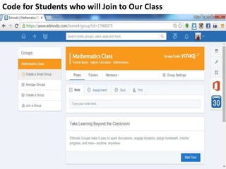 Code for Students who will Join to Our Class
 