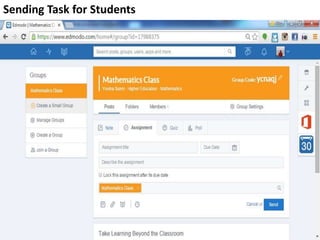 Sending Task for Students
 