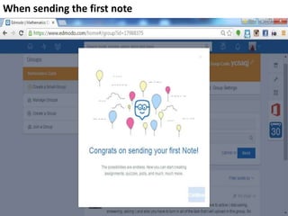 When sending the first note
 