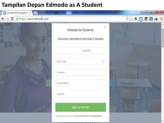 Tampilan Depan Edmodo as A Student
 