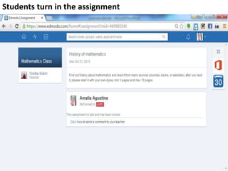 Students turn in the assignment
 