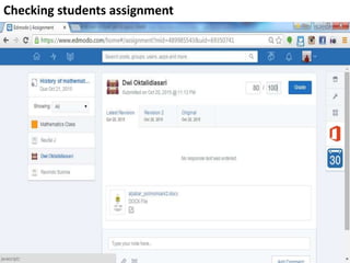 Checking students assignment
 