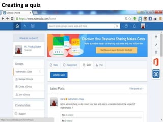 Creating a quiz
 