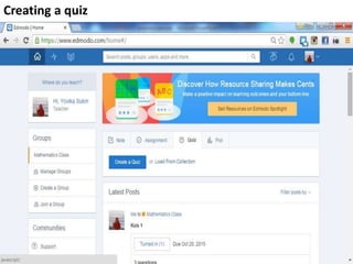 Creating a quiz
 