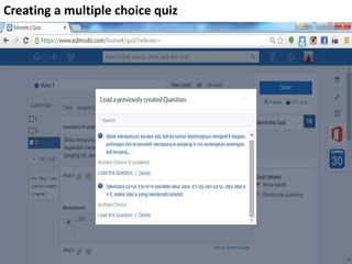 Creating a multiple choice quiz
 