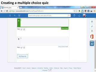 Creating a multiple choice quiz
 