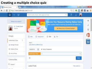 Creating a multiple choice quiz
 