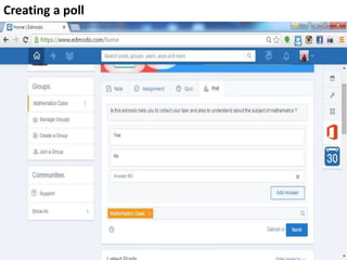 Creating a poll
 