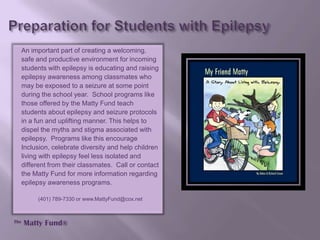 About epilepsy - The Matty Fund