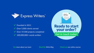 Content Creation & Content Writing: How Express Writers Helps Your Brand Grow Through Content
