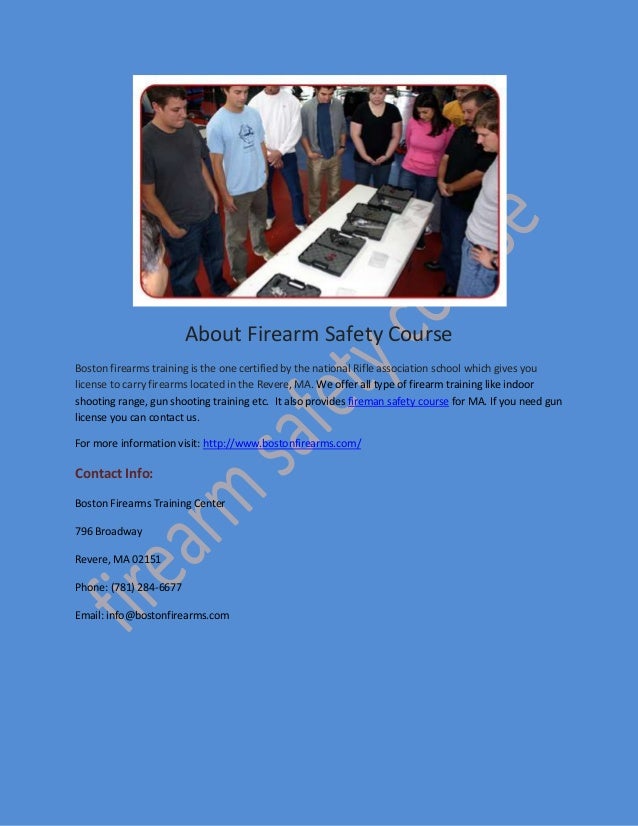 About firearm safety course
