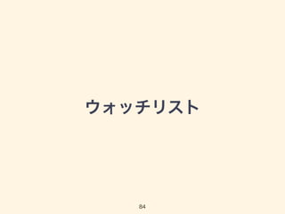 ウォッチリスト 
84 
 