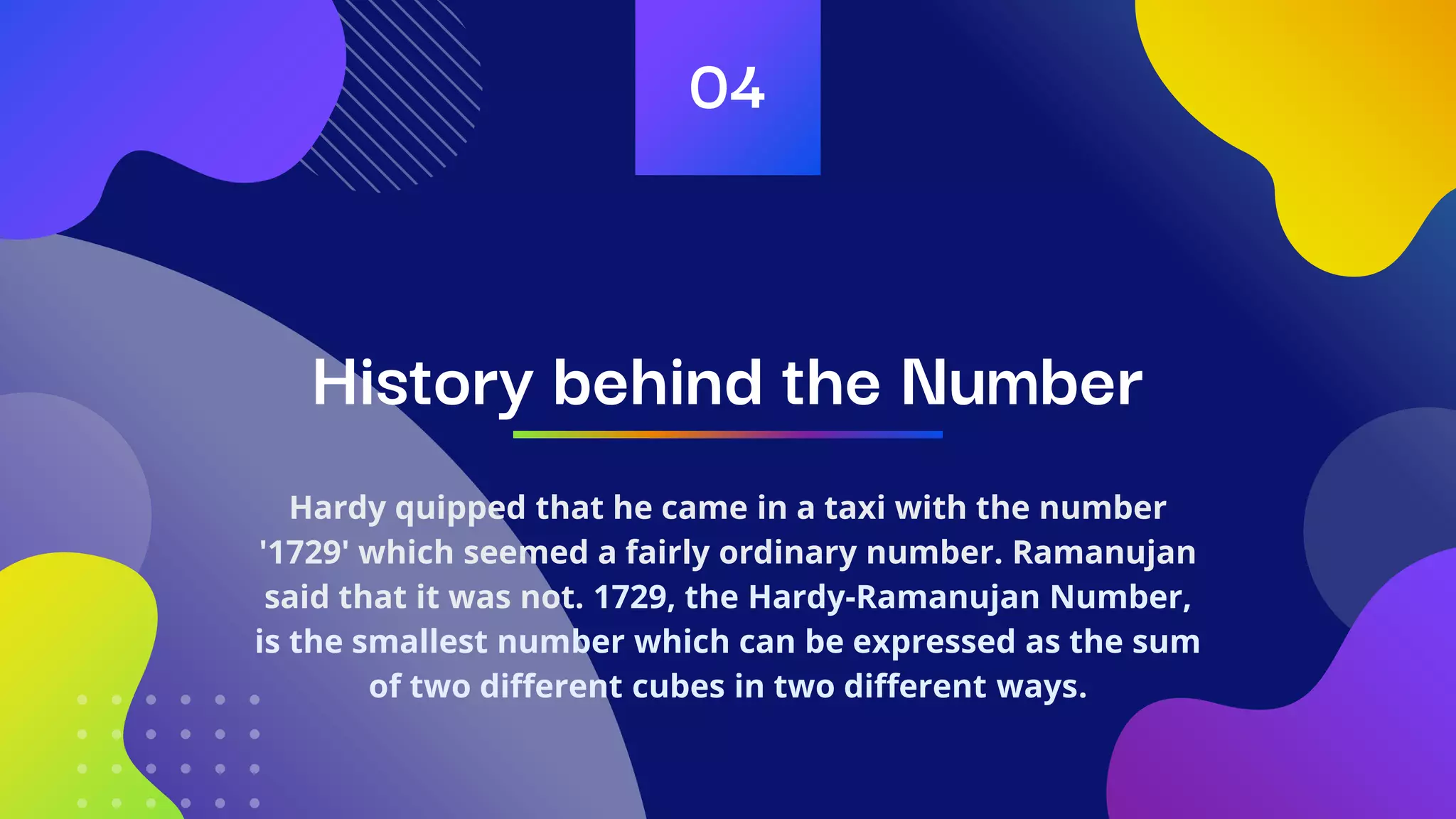 About Hardy Ramanujan's Number.pptx | Physics | Science