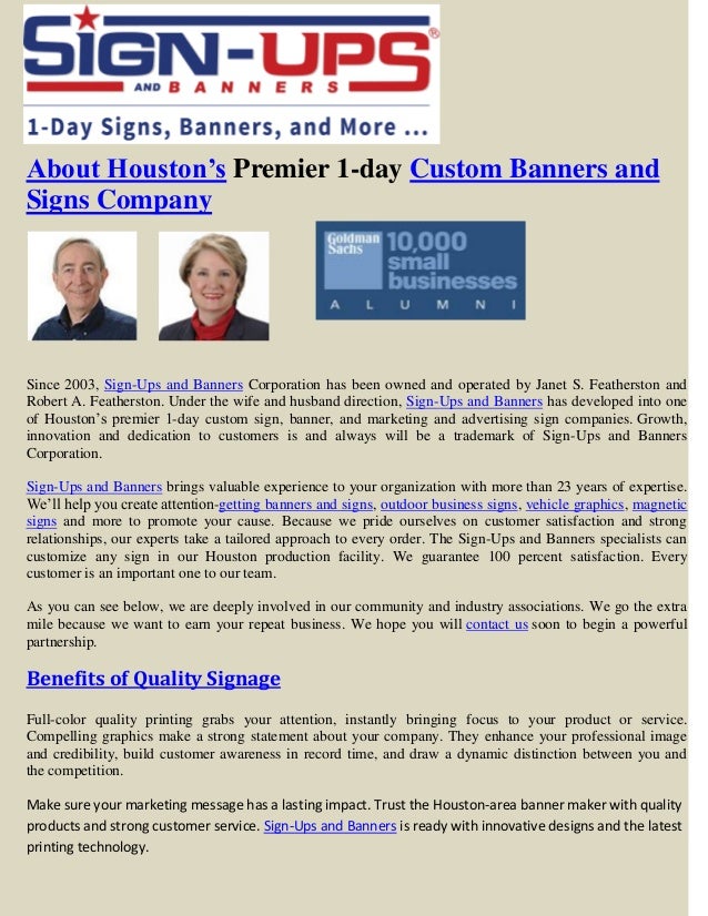 About Houston Custom Banners And Signs Company