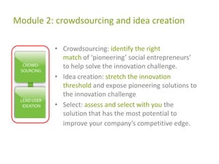 Geographic coverage of our networkAccess to over 1500 Social Entrepreneurs via an extensive academic and non-academic network60% in Europe10% in North America10% in Asia10% in Africa10% in South America