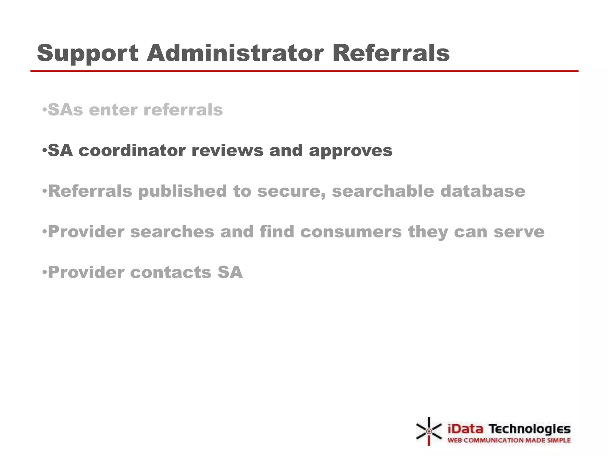 Provider SearchConsumers/caregivers search for providers