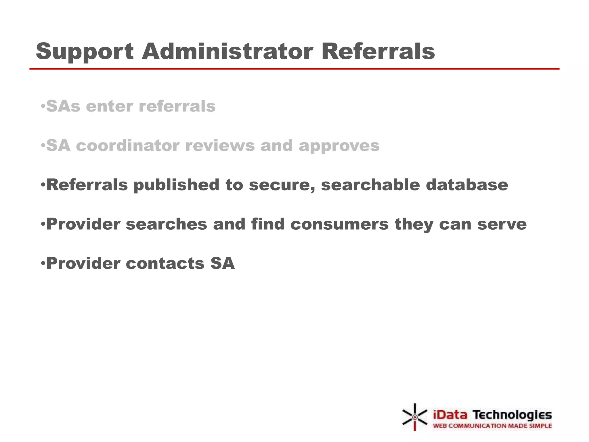 Providers maintain their own information