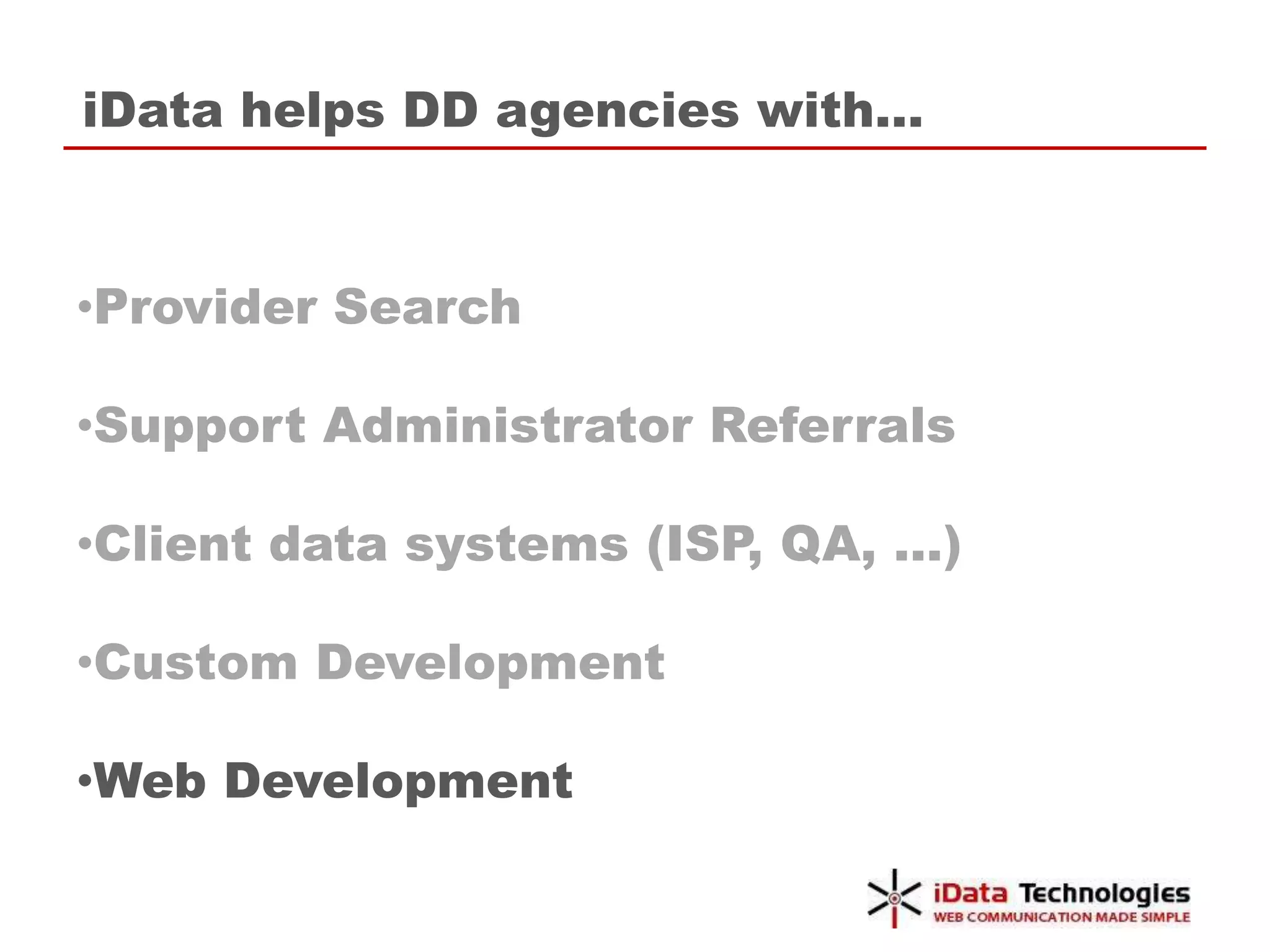 Referrals published to secure, searchable database