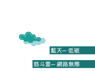 藍天─低碳   筋斗雲─網路無際   