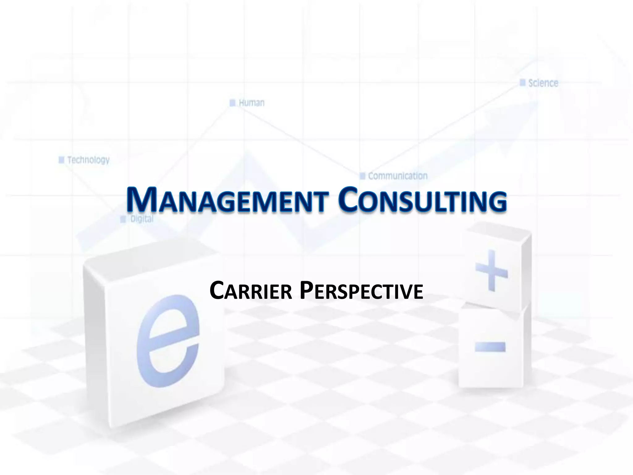 Management ConsultingCarrier Perspective