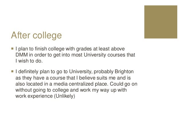 brad godspeed future plans presentation after college plans