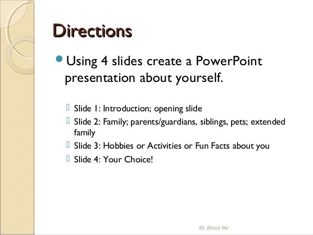 about me presentation
