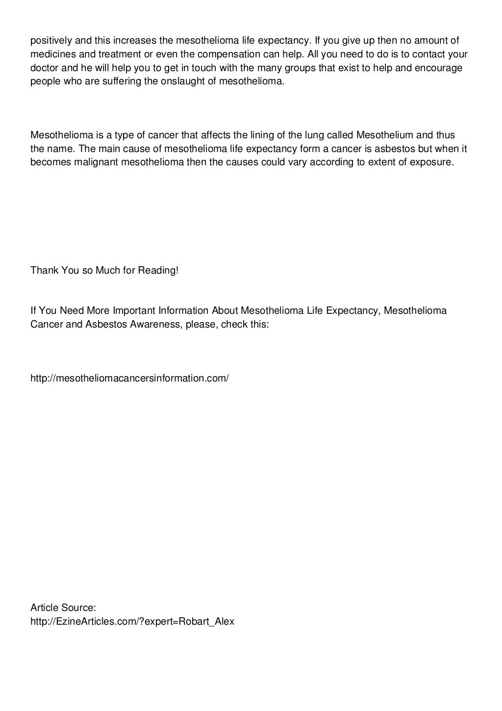 About Mesothelioma Life Expectancy