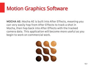 10 /
Motion Graphics Software
 