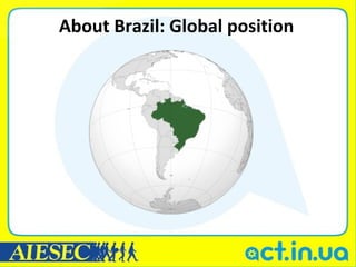 About Brazil: Global position
 