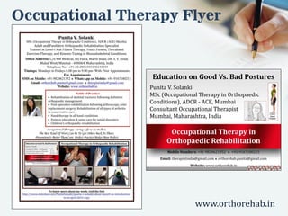 Occupational Therapy Flyer
www.orthorehab.in
 