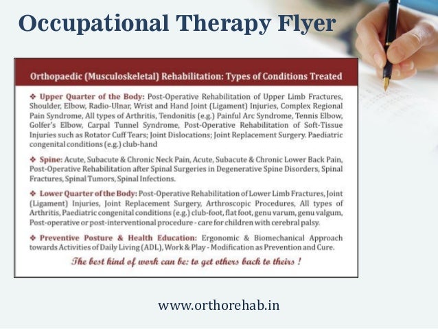 about occupational therapy occupational therapy flyer