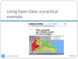 Lorenzino Vaccari 14/06/2017
Using Open Data: a practical
example
39
 