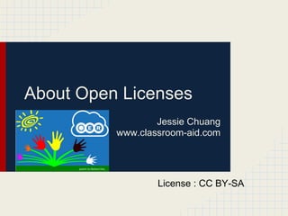 About Open Licenses
Jessie Chuang
www.classroom-aid.com
License : CC BY-SA
 