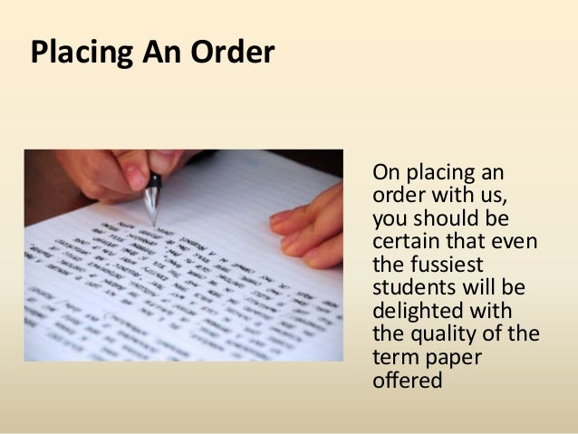 Term paper writing services
