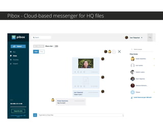 Pibox - Cloud-based messenger for HQ files
 