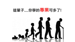 這輩子.…你學的專業可多了!
 