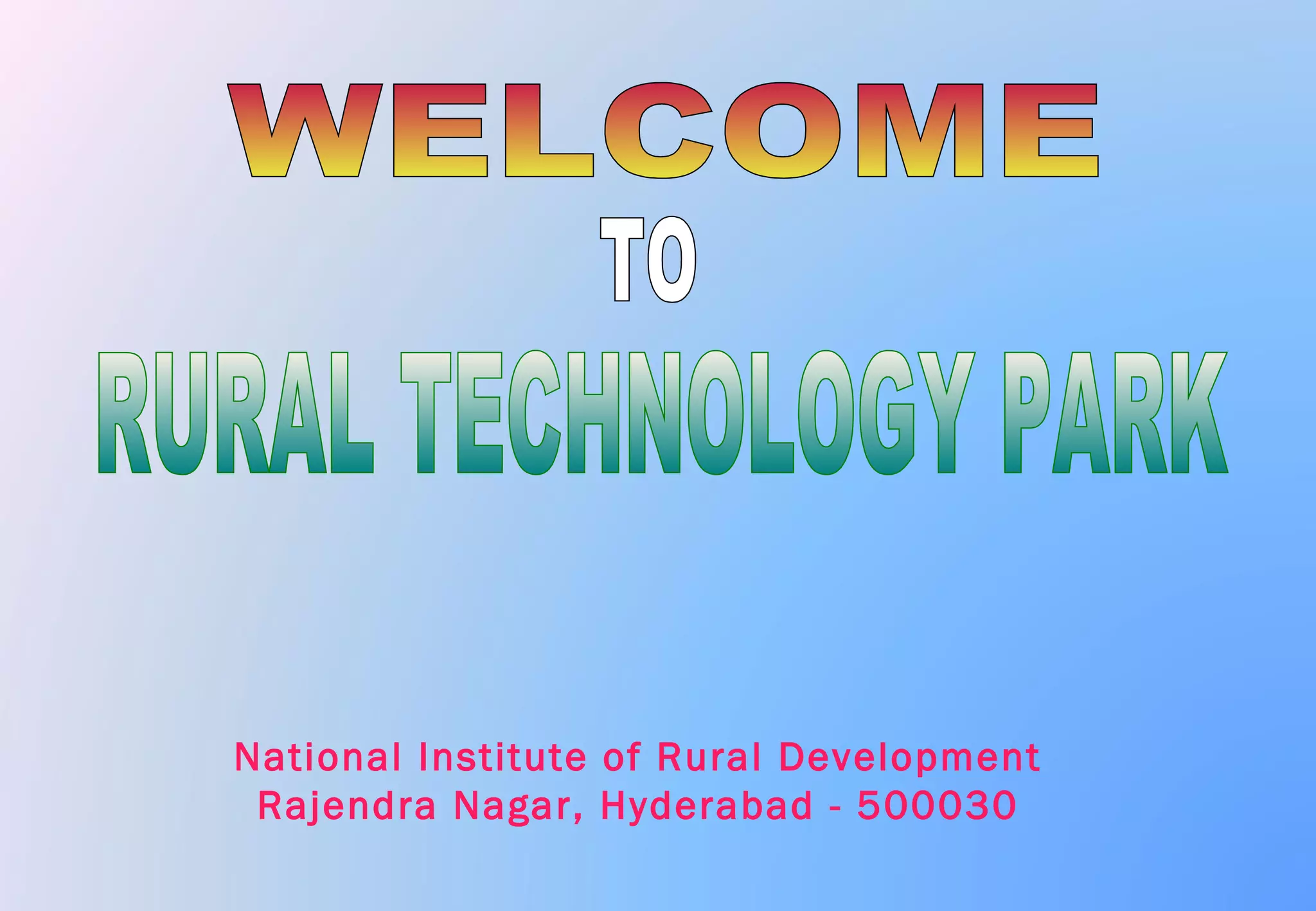 RTP NIRDPR | PPT