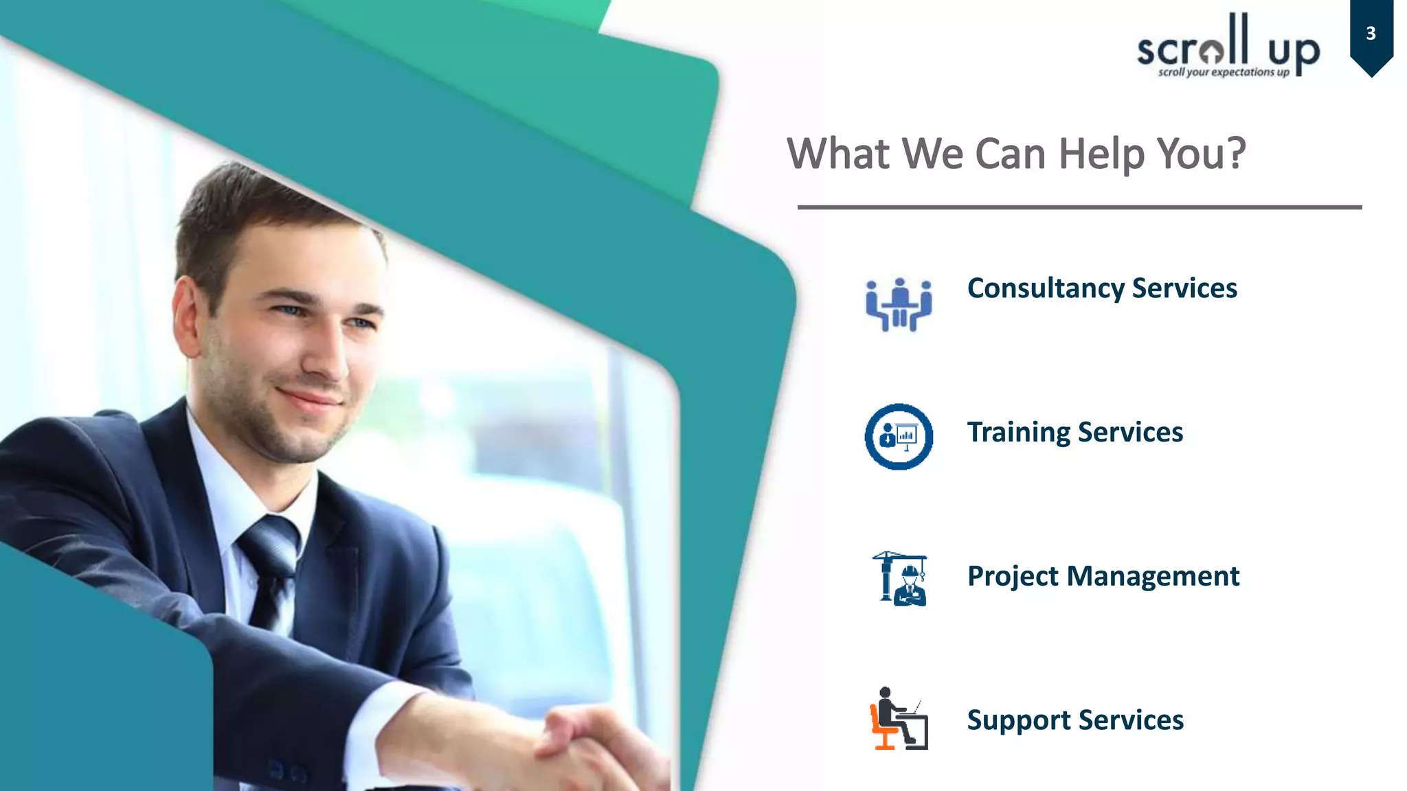 Consultancy Services
Project Management
Support Services
Training Services
3
 