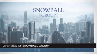OVERVIEW OF SNOWBALL GROUP

 