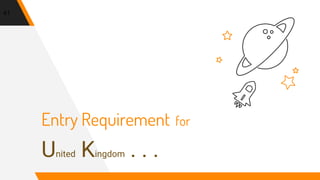 Entry Requirement for
United Kingdom . . .
41
 