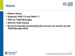 Taxii Example Everything about TAXII | PPTX