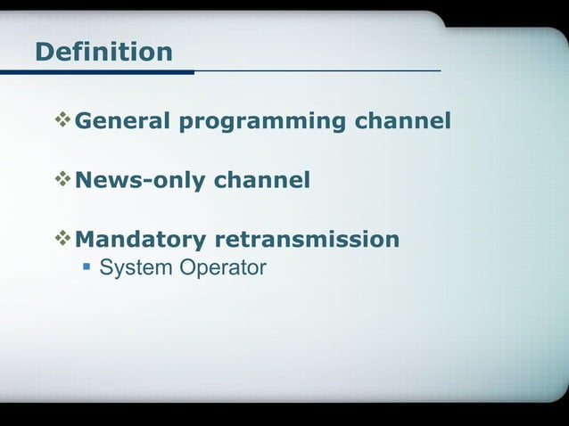 About the general programming channels | PPT