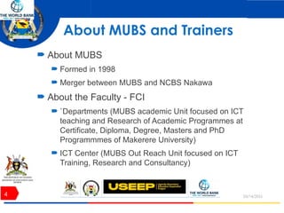 Mubs Transcript USEEP TRAINING MANUAL BY MUBS AND MININSTRY | PPTX