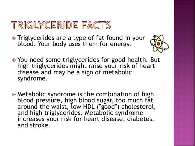 About triglycerides 